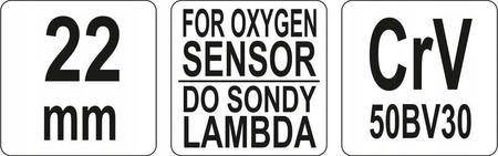 YATO - KLUCZ DO SONDY LAMBDA NASADKA SOND - 22 MM