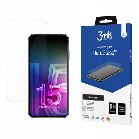 Apple iPhone 15 - 3mk HardGlass Szkło Hartowane Wzmocnione