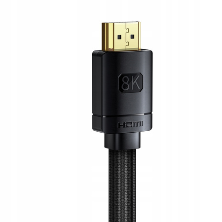 MOCNY KABEL PRZEWÓD BASEUS HDMI do HDMI 2.1 8K 60Hz UHD 3D 48GB eARC HDR 2m