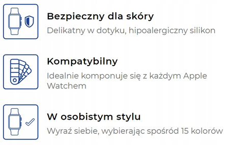 38/40/41 mm Blue - 3mk Silicone Watch Strap Pasek do Apple Watch