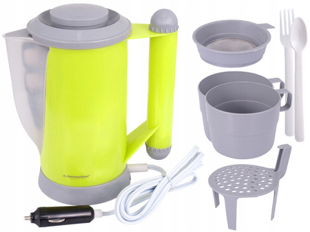 CZAJNIK SAMOCHODOWY 0,7L ZASILANY Z ZAPALNICZKI SAMOCHODOWEJ 12V MOC 150W