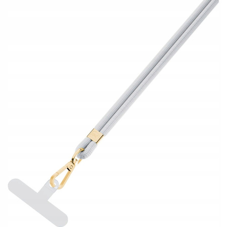 Accessories White (gold) - 3mk EasyClip Smycz do telefonu regulowana