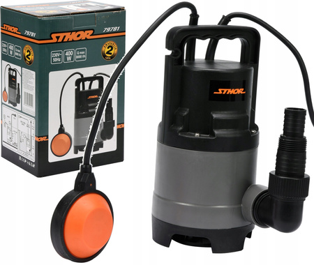 Pompa zatapialna zanurzeniowa Sthor 400 W 8000 l/h DO WODY BRUDNEJ