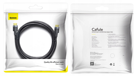 BASEUS KABEL PRZEWÓD HDMI DO HDMI 2.0 FULL HD UHD 4K 60HZ 18GBPS 3D HDR 3M
