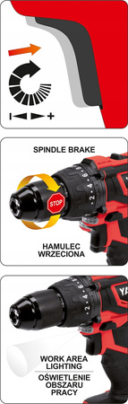 Wkrętarka z udarem 18V Yato YT-82787 bez baterii i ładowarki w zestawie.