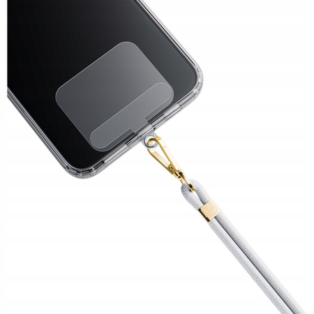 Accessories White (gold) - 3mk EasyClip Smycz do telefonu regulowana