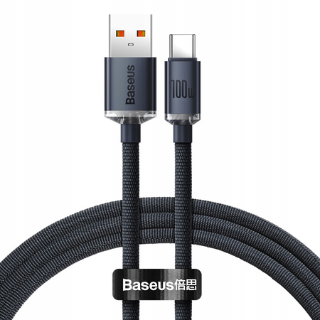 BASEUS MOCNY KABEL PRZEWÓD USB DO USB TYPU C SZYBKIE ŁADOWANIE QC 100W 1.2M