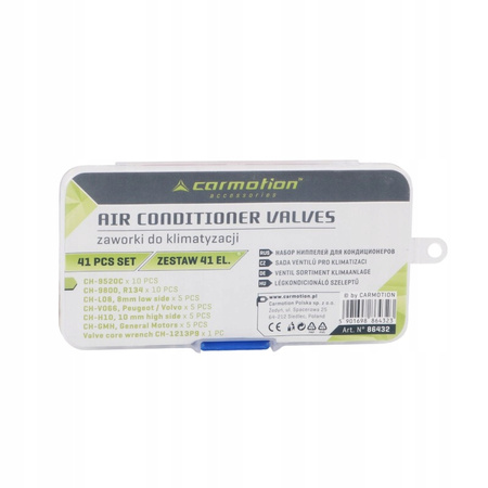 ZAWORKI DO KLIMATYZACJI Z KLUCZEM 41 ELEMENTÓW