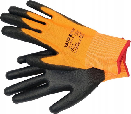 RĘKAWICE ROBOCZE POWLEKANE OBSŁUGA SMARTFONA R. 8