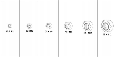 YATO NAKRETKI Z ZABEZPIECZENIEM 146 szt. MIX