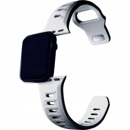 42/44/45/49 mm White - 3mk Silicone Watch Strap Pasek do Apple Watch