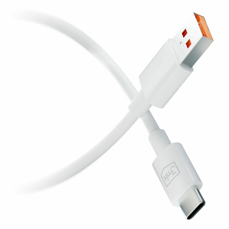 Biały Kabel Przejściówka USB -A do USB-C 60W 5A 1.2m - 3mk Hyper Cable