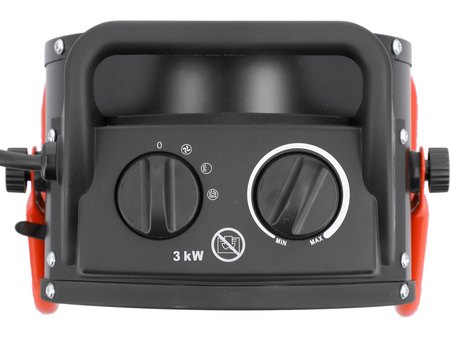YATO NAGRZEWNICA ELEKTRYCZNA 3000W PRZENOŚNA PTC DMUCHAWA FARELKA GRZEJNIK