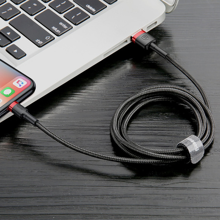 BASEUS MOCNY KABEL USB DO LIGHTNING IPHONE IPAD PRZEWÓD OPLOT 2.4A 50cm