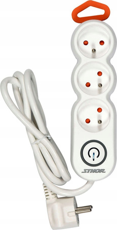 PRZEDŁUŻACZ LISTWA ZASILAJĄCA 3 GNIAZDA Z UZIEMIENIEM WYŁĄCZNIK 3M 1,5MM2