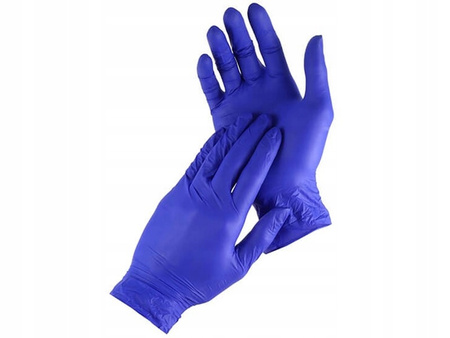 MERCATOR RĘKAWICE BEZPUDROWE NITRILEX BASIC, ROZM. L, 100 SZT.