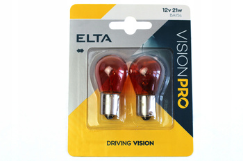 ŻARÓWKA ELTA VISION PRO P21W BA15s POMARANCZOWA