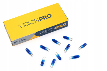 ELTA ŻARÓWKI 12V T5 1,2W ZEGARY NIEBIESKA