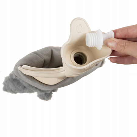 Duży Termofor Gumowy w Pokrowcu Ogrzewacz Pluszowy