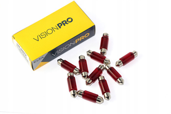 ŻARÓWKA C5W 24V 5W SV8.5 11x35 RURKA CZERWONA