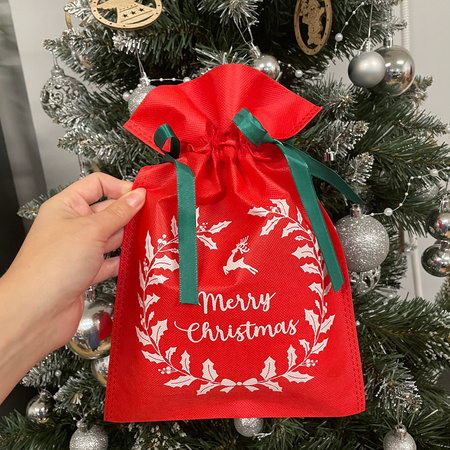 Worki na Prezent Mikołaja Prezenty Święta Prezentowe pod Choinkę Torebki x8