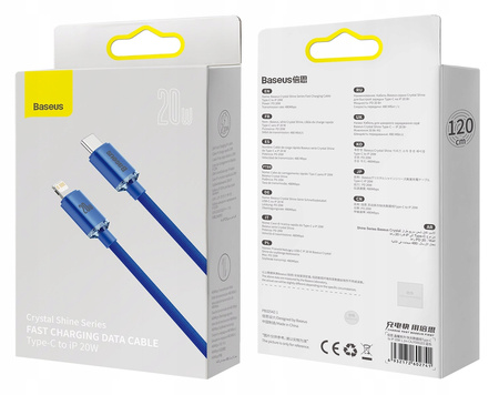 Baseus Crystal Shine Kabel USB-C-Lightning do Apple iPhone PD 20W 1.2M