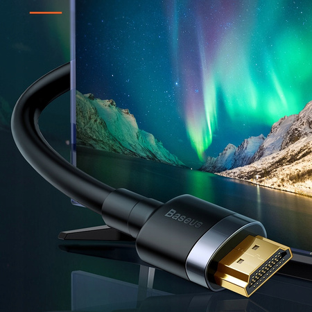 BASEUS KABEL PRZEWÓD HDMI do HDMI 2.0 4K60Hz FULL HD 3D 18Gb 500cm 5m