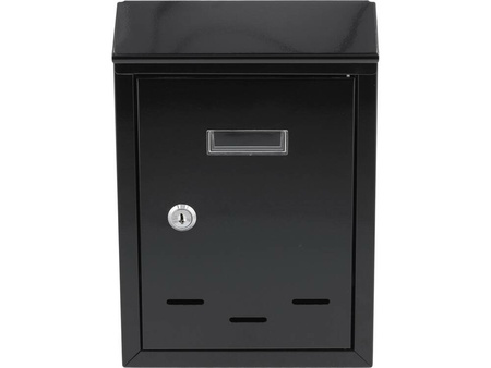 SKRZYNKA NA LISTY CZARNA 285X200X60MM 2 KLUCZE