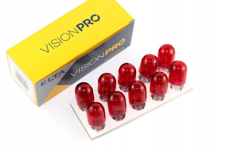 ŻARÓWKA ŻARÓWKI 12V W21W W3x16d 21W CZERWONA