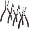 Szczypce do Pierścieni Segera Zacisków Zestaw 4el Szczypiec Zagięte Proste