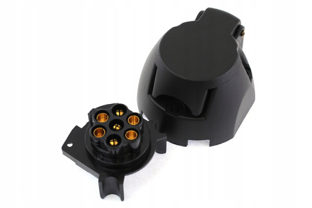 GNIAZDO PLASTIKOWEPRZYCZEPY 7 PIN BIEGUNOWA 12V