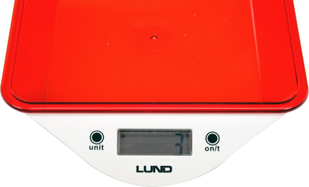 Waga kuchenna z misą 800ML Lund 68361 czerwony 5 kg