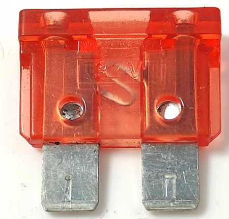 Bezpiecznik samochodowy płytkowy 10A - 100szt