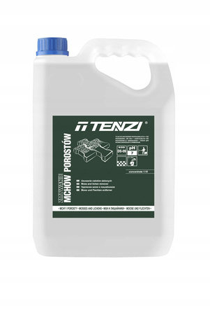 Zmywanie mchów i porostów z kostki brukowej 5L