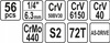 ZESTAW NARZĘDZIOWY KLUCZE NASADOWE 56 EL 1/4 YATO