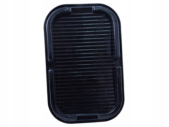 Podkładka silikonowa na telefon antypoślizgowa czarna mata z rowkiem