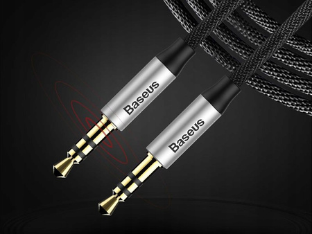 BASEUS KABEL MINI JACK 3.5MM WTYK AUX PRZEWÓD AUDIO DO AUTA 150CM 1.5M