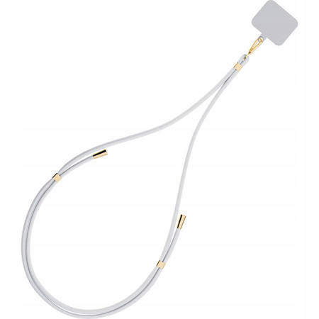 Accessories White (gold) - 3mk EasyClip Smycz do telefonu regulowana