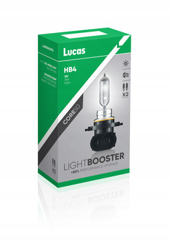 ŻARÓWKI LUCAS LIGHT BOOSTER CORE +50% HB4 12V 51W