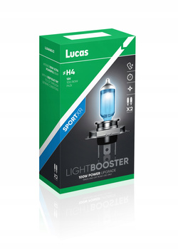 ŻARÓWKI LUCAS LIGHT BOOSTER SPORT XR H4 12V 100W