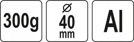 MŁOTEK ALUMINIOWY BLACHARSKI TRZONEK Z DREWNA 300g