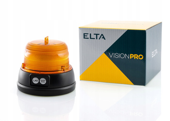 LAMPA OSTRZEGAWCZA MAGNES KOGUT LED BATERIE 2x9V