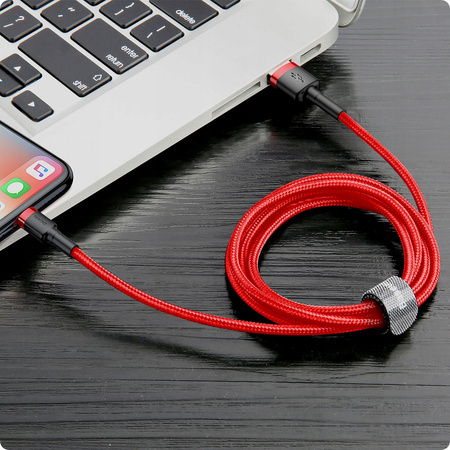 Baseus Cafule Cable | Mocny kabel USB - Lightning do iPhone 6 7 8 X 2.4A 1m