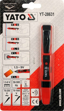 YATO PRÓBNIK NAPIĘCIA 1000V TESTER FAZER PRÓBÓWKA