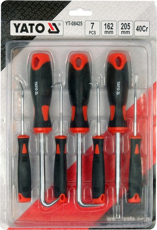 ZESTAW HACZYKÓW Z RĘKOJEŚCIĄ 7 CZ. HACZYKI YATO
