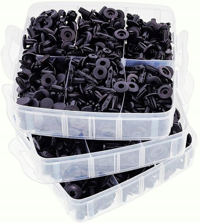 SPINKI ROZPOROWE KLIPSY ZACZEPY KOŁKI SAMOCHODOWE 625SZT. TAPICERKI AUTA