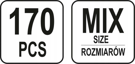 YATO ZESTAW WKRĘTÓW PODKŁADEK DO KAROSERII 170szt