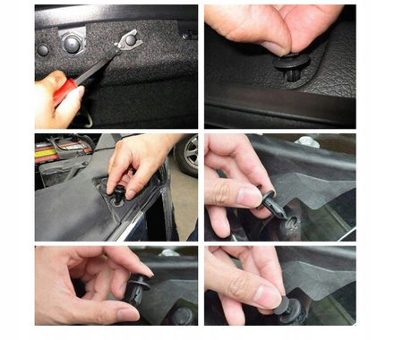 SPINKI ROZPOROWE KLIPSY ZACZEPY KOŁKI SAMOCHODOWE 625SZT. TAPICERKI AUTA