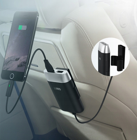 ADAPTER ŁADOWARKA 3xUSB 2.4A Z KABLEM 1.9m GNIAZDO