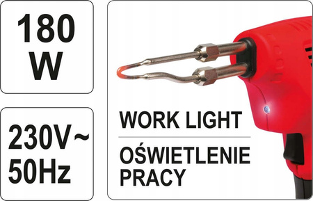 Lutownica transformatorowa 180W Walizka YATO